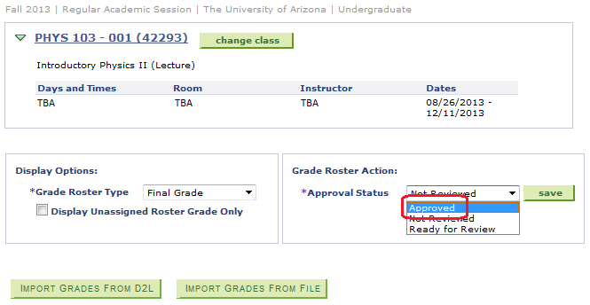 image of apporoval status dropdown menu with Approved circuled