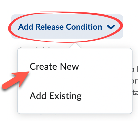 Add release condition button