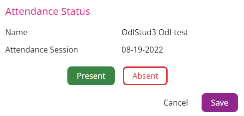 Attendance Status