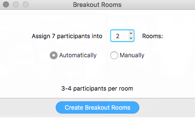 Breakout Room Options