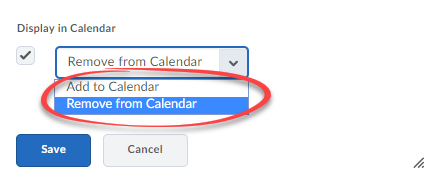 Bulk edit calendar options.