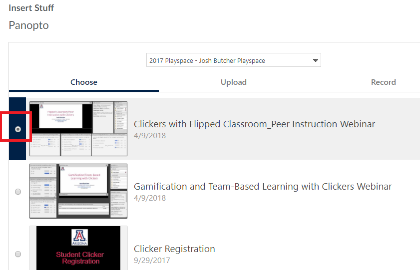Choosing Panopto Video