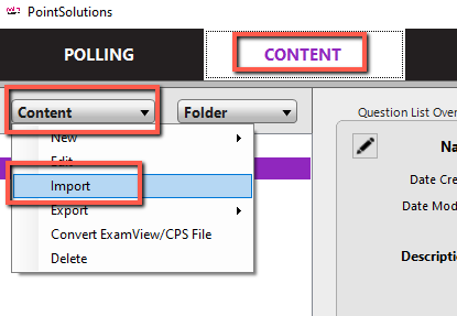 Import Content