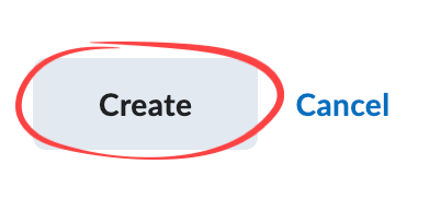 Create button