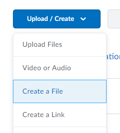 Create a File button