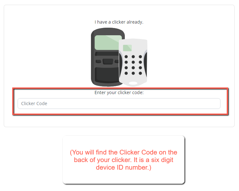 Enter Clicker Code