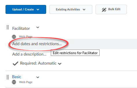 Image of Edit properties in place with dates circled