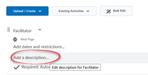 Image of Edit properties in place with the description circled