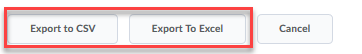 Image of export buttons