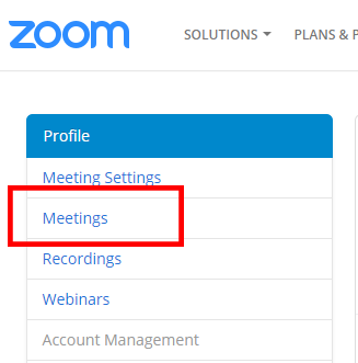 Meetings Button