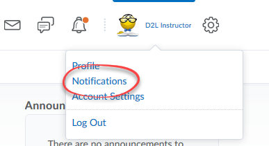 image olf personal menu drop down with notifications circled