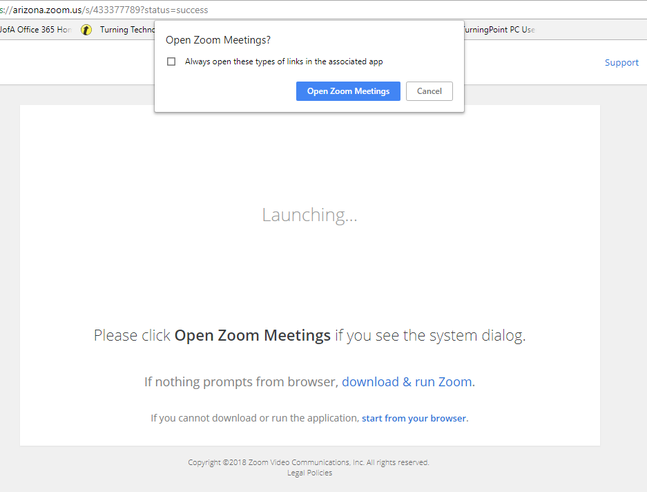 Open Zoom Meetings