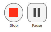 Pause Stop Buttons