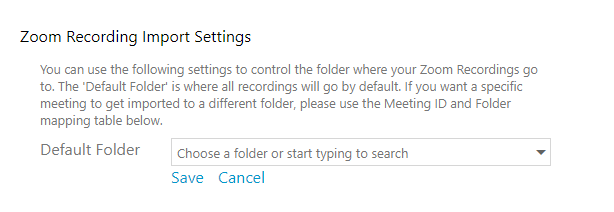 Choose Folder Location