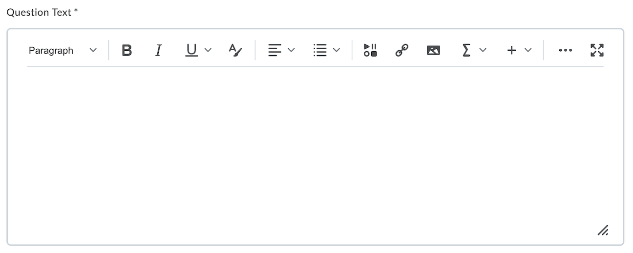 Question Text Field with Inline Editor