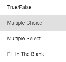 Quiz Question Types