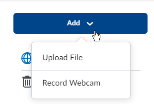 Select Upload File or Record Webcam