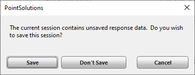 Save Session Data dialog box