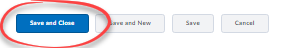 save and close button