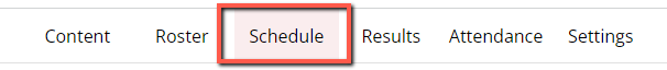 Schedule Tab