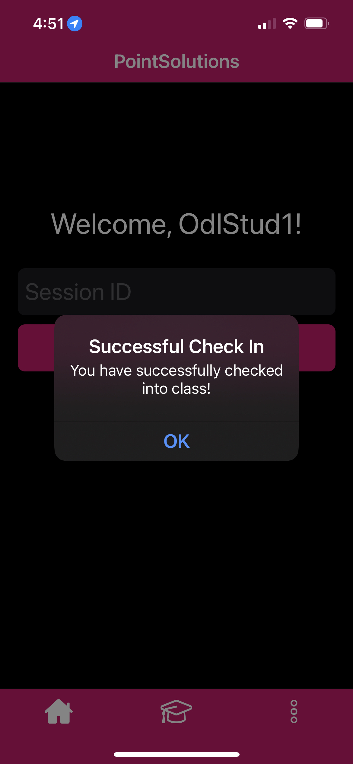 Successful mobile check-in