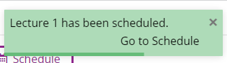 Successful Schedule Message