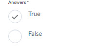 True False Radio Buttons