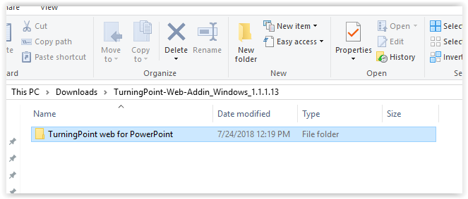 TurningPoint for web folder