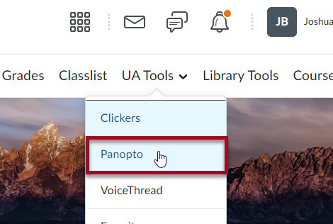 UA Tools Panopto link