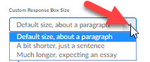 Field to Determine Custom Response Box Size