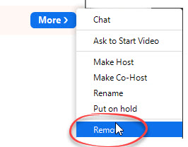 remove option in menu