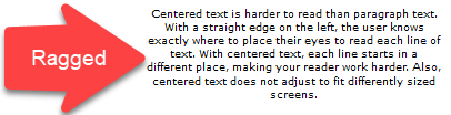 centered text example