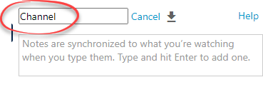 channel name field