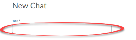 chat title field circled