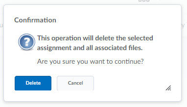 image of delete folder submission option