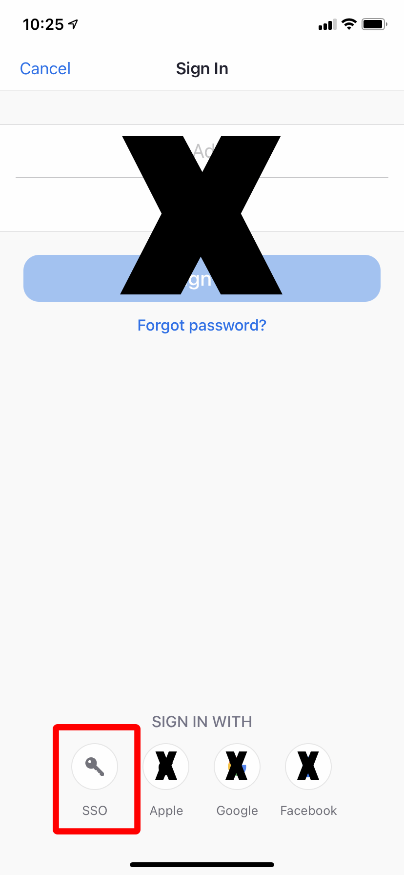 iOS SSO Sign In