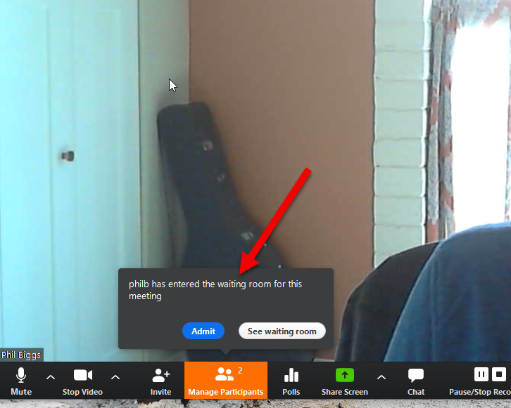 alert that lets you know someone is in the waiting room