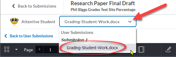 select submission to annotate