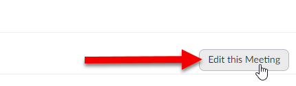 click edit this meeting button
