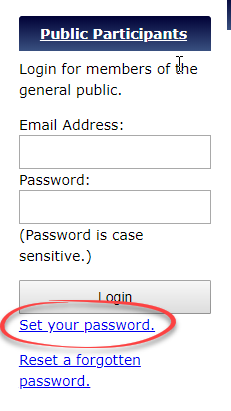 Click Set Password Link